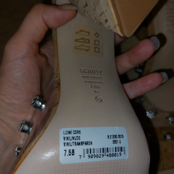 SCHUTZ Clear and Tan Sandals - Picture 2 of 5